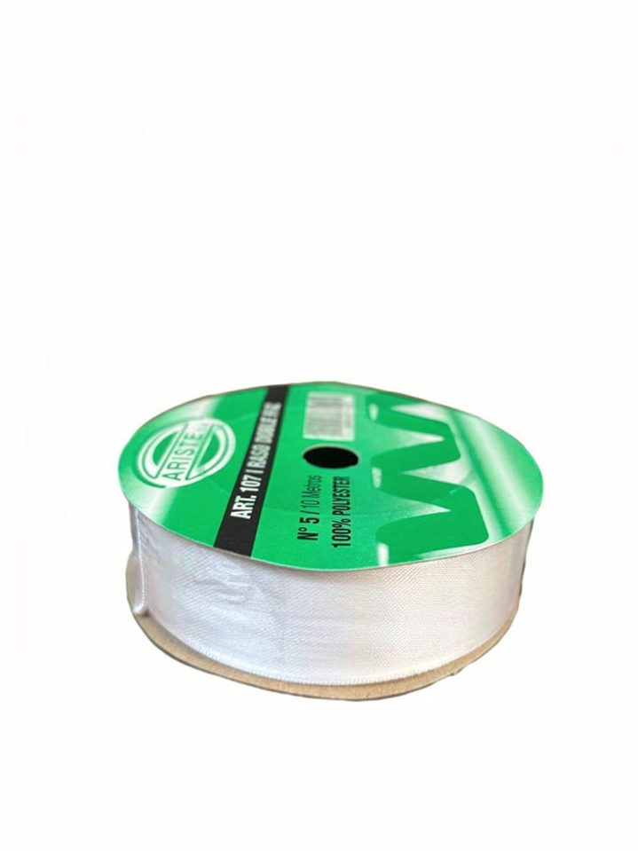 CINTA RASO DOBLE FAZ N5 BLANCO (25MM) X 10MTS