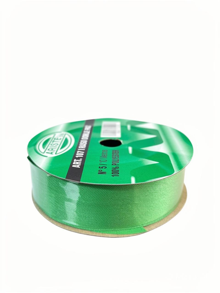 CINTA RASO DOBLE FAZ N5 VERDE (25MM) X 10MTS