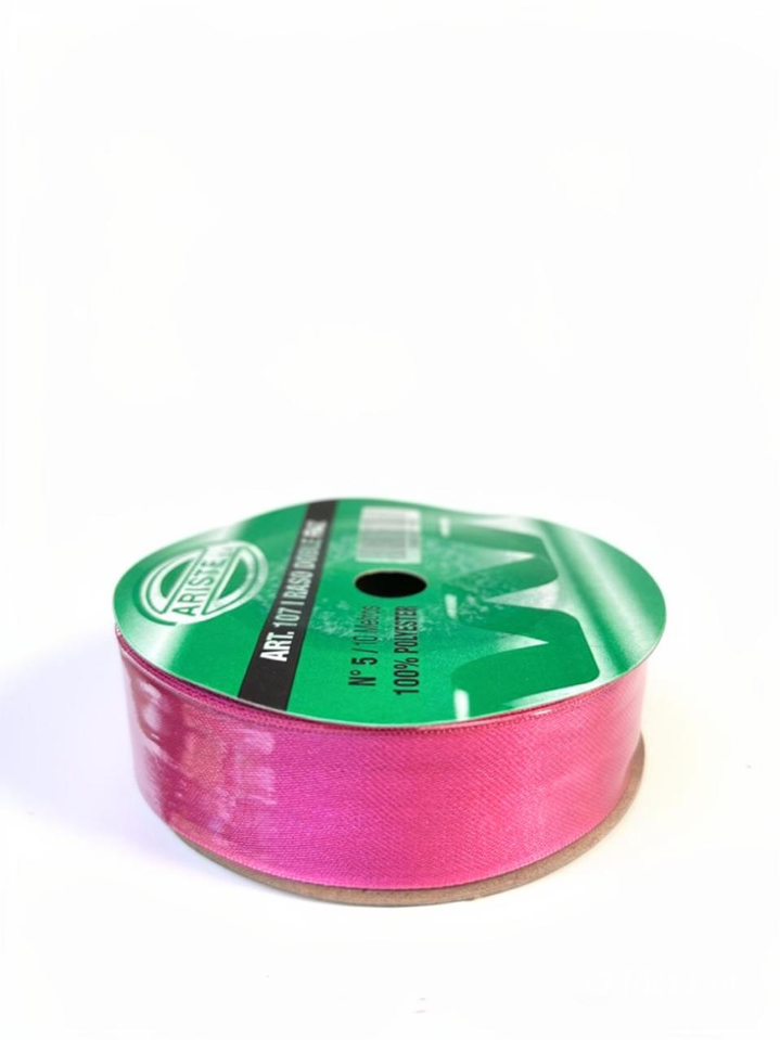 CINTA RASO DOBLE FAZ N5 FUCSIA (25MM) X 10MTS