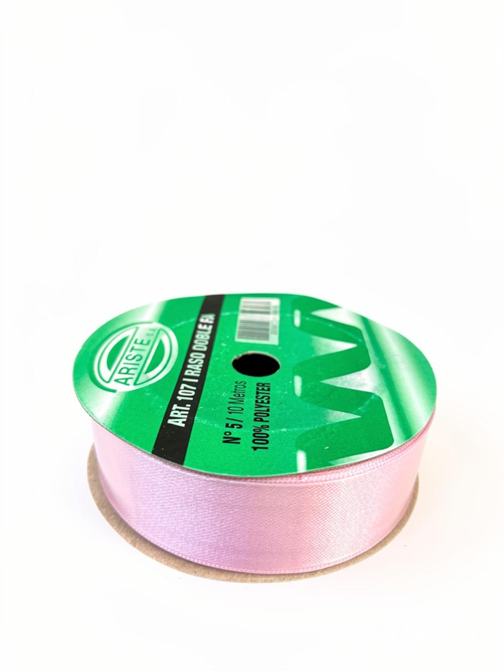 CINTA RASO DOBLE FAZ N5 ROSA (25MM) X 10MTS