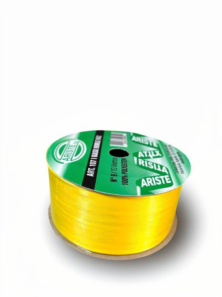 CINTA RASO DOBLE FAZ N9 AMARILLO (40MM) X 10MTS