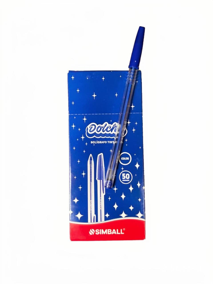 BOLIGRAFO SIMBALL DOLCHE AZUL 1MM CAJA X50 UNID.