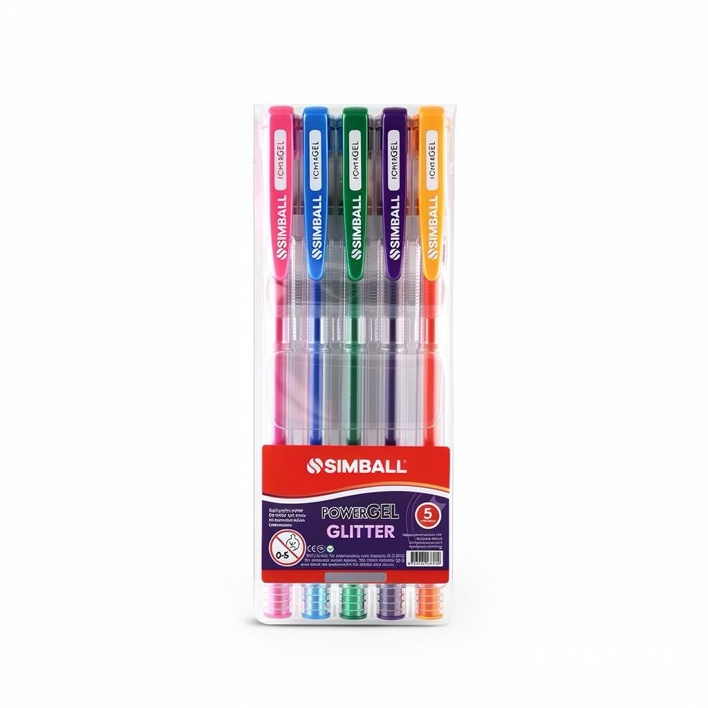 BOLIGRAFO SIMBALL POWER GEL X 5 UNID SURT