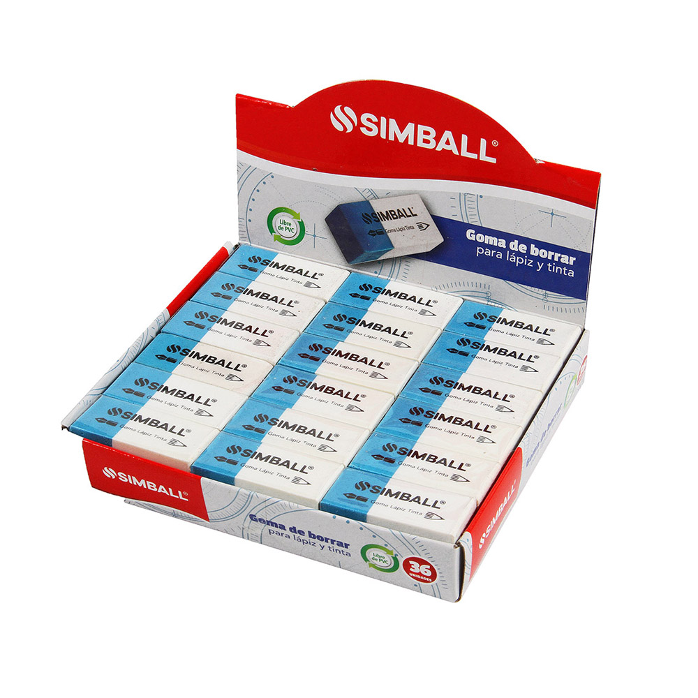 GOMA LAPIZ - TINTA SIMBALL CAJA X 36