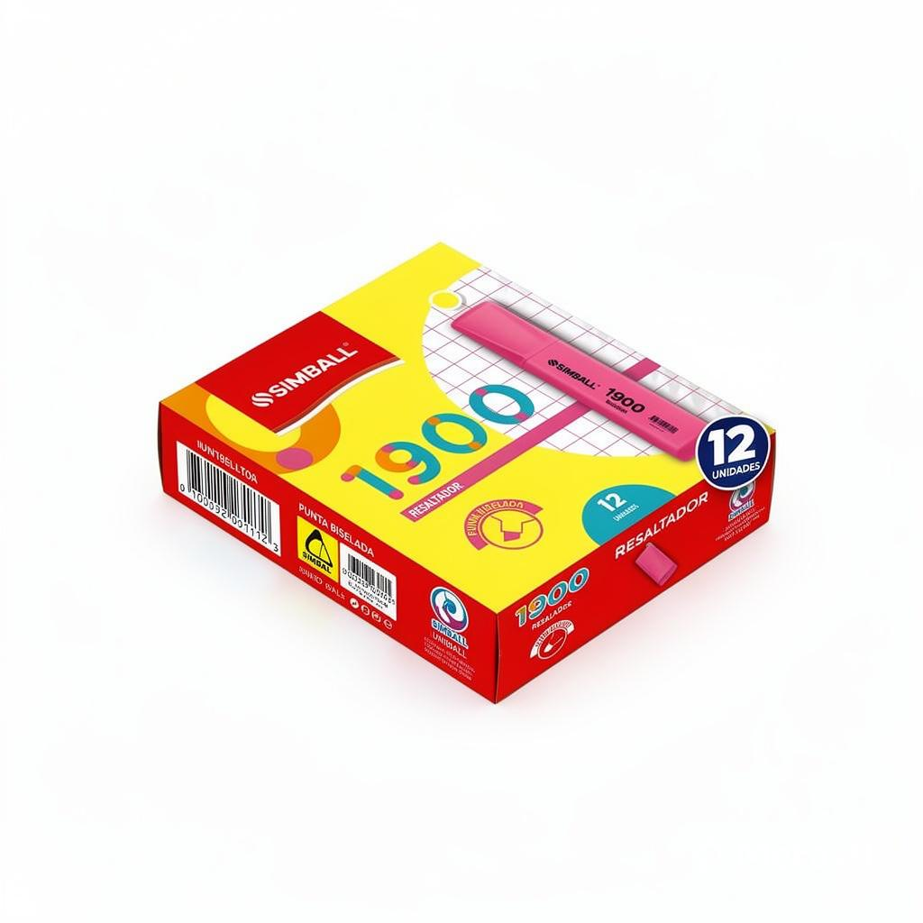 RESALTADOR SIMBALL 1900 ROSA CAJA X12 UNID.