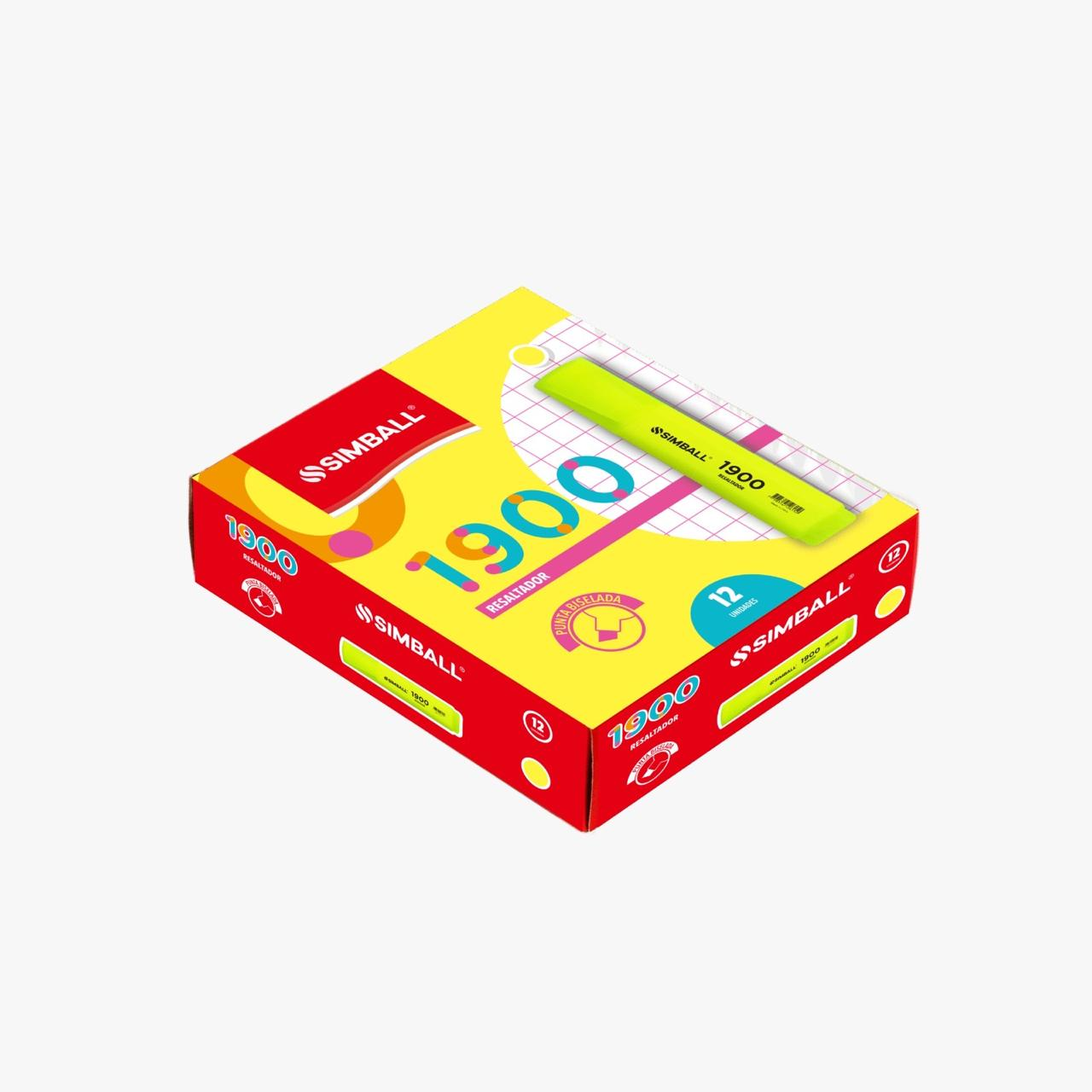 RESALTADOR SIMBALL 1900 AMARILLO CAJA X12 UNID.