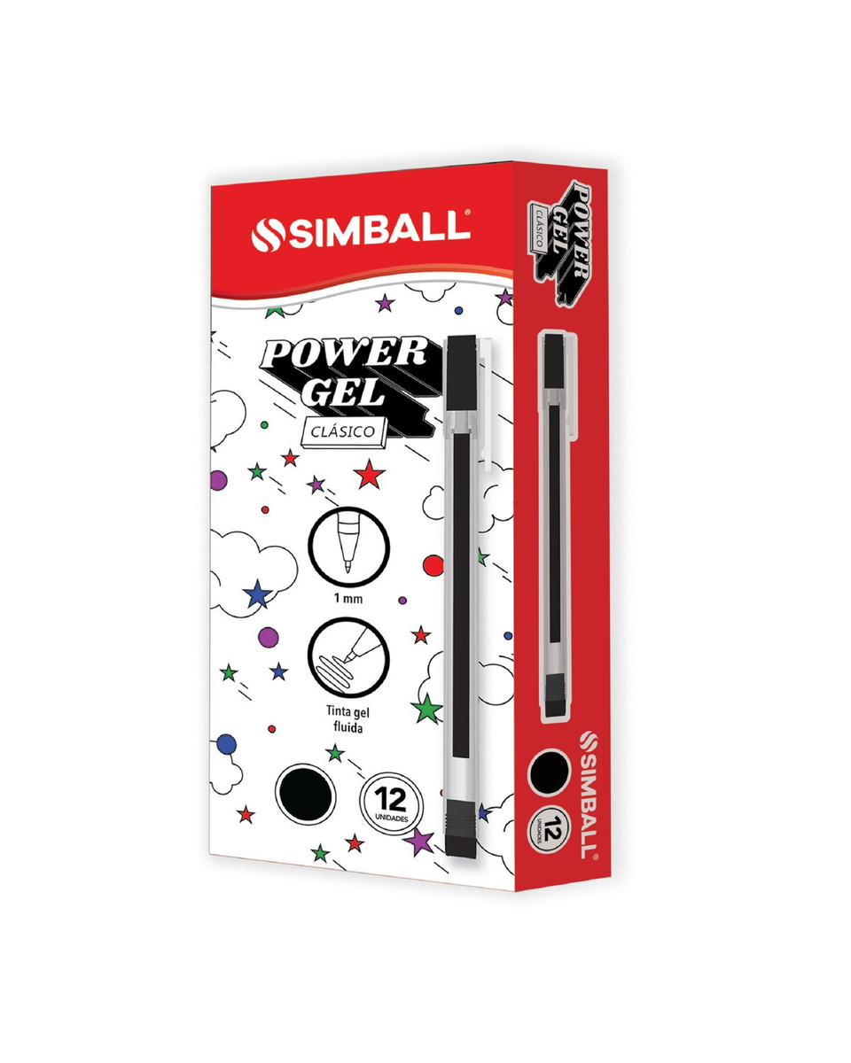 BOLIGRAFO SIMBALL POWER GEL COLOR Negro