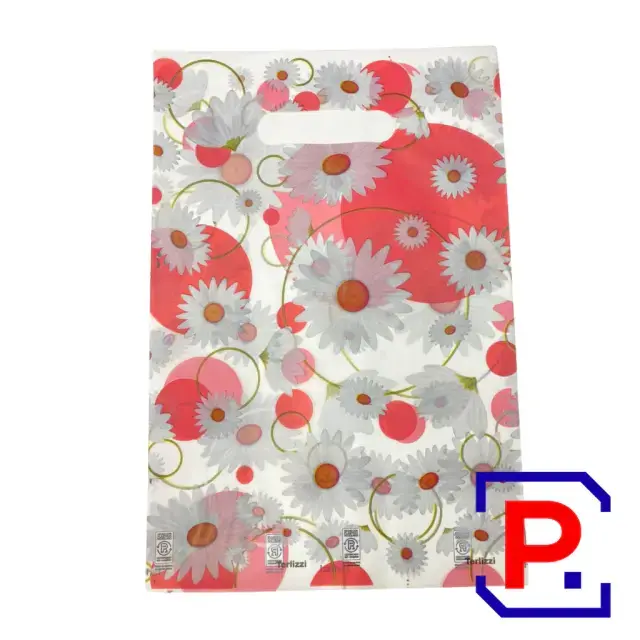 BOLSA RIÑON 40X50 X 50 W-183 MARGARITAS ROSA 40 MIC