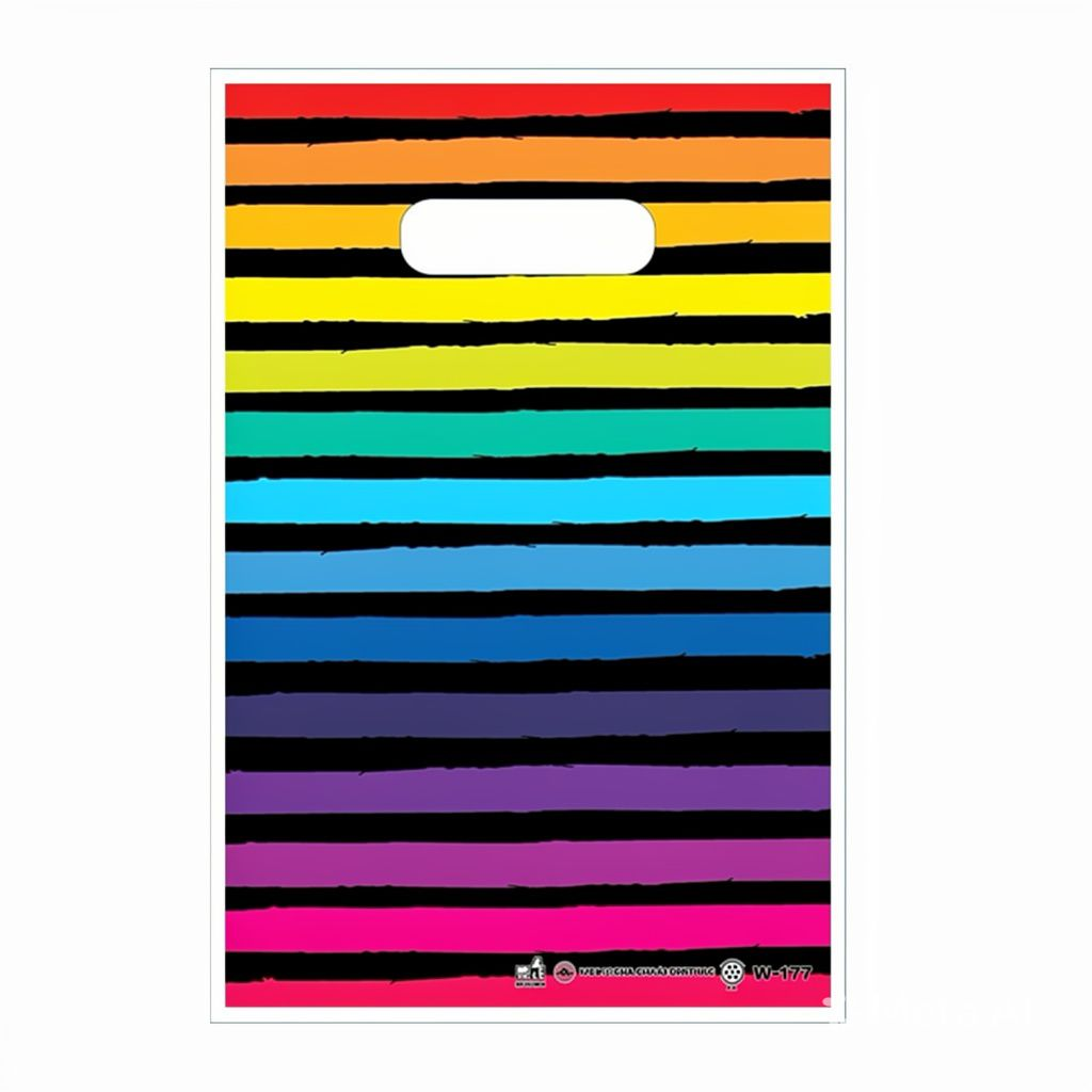 BOLSA RIÑON 20X30 X 50 W-66 RAYAS MULTICOLORES 40 MIC