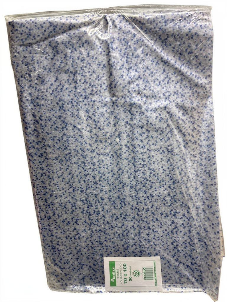 PAPEL SIMIL CELOFAN FANTASIA 70X100 PINTITAS AZUL X 50 U