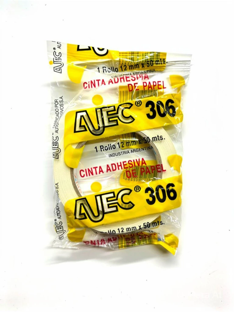 CINTA ADHESIVA DE PAPEL 12 MM X 50 MTS AJEC 