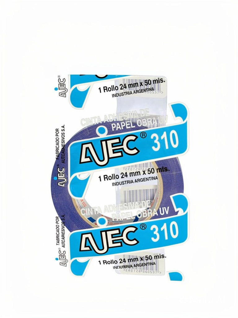 CINTA ADHESIVA DE PAPEL AZUL OBRA 24MMX50MTS AJEC 25MMX50MTS