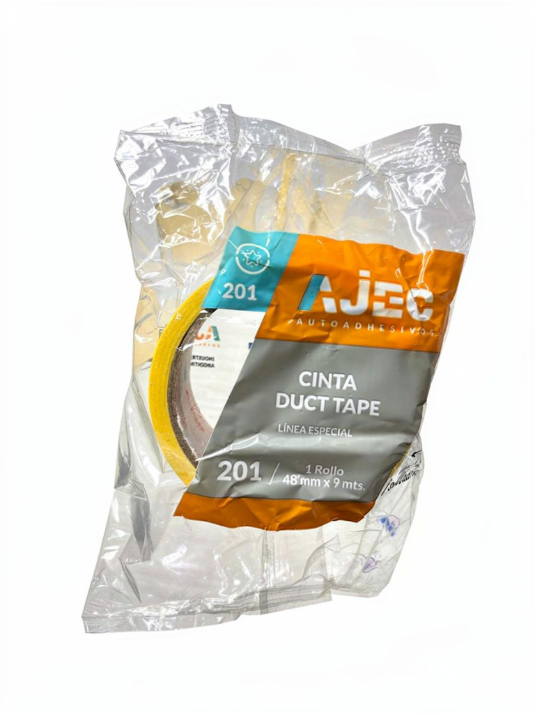 CINTA DUCT TAPE 48MM X 9MTS AMARILLO AJEC