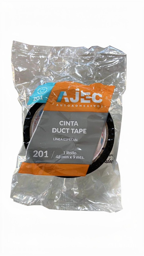CINTA DUCT TAPE 48MM X 9MTS NEGRO AJEC
