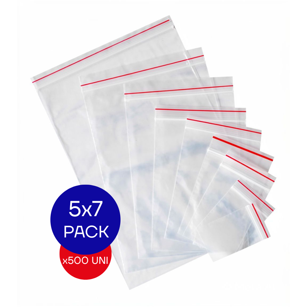 BOLSA ZIPPER 5X7 PAQ X500 BAK (45MIC)