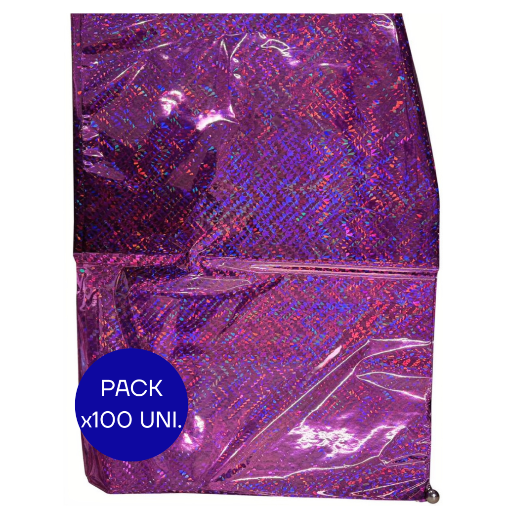 PAPEL HOLOGRAFICO VIOLETA PAQ X100