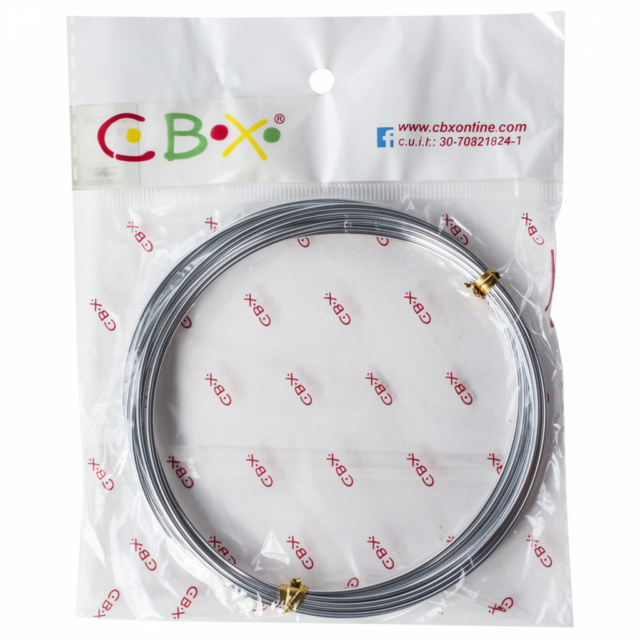 ALAMBRE ALUMINIO 1MM X 5MTS CBX PLATA