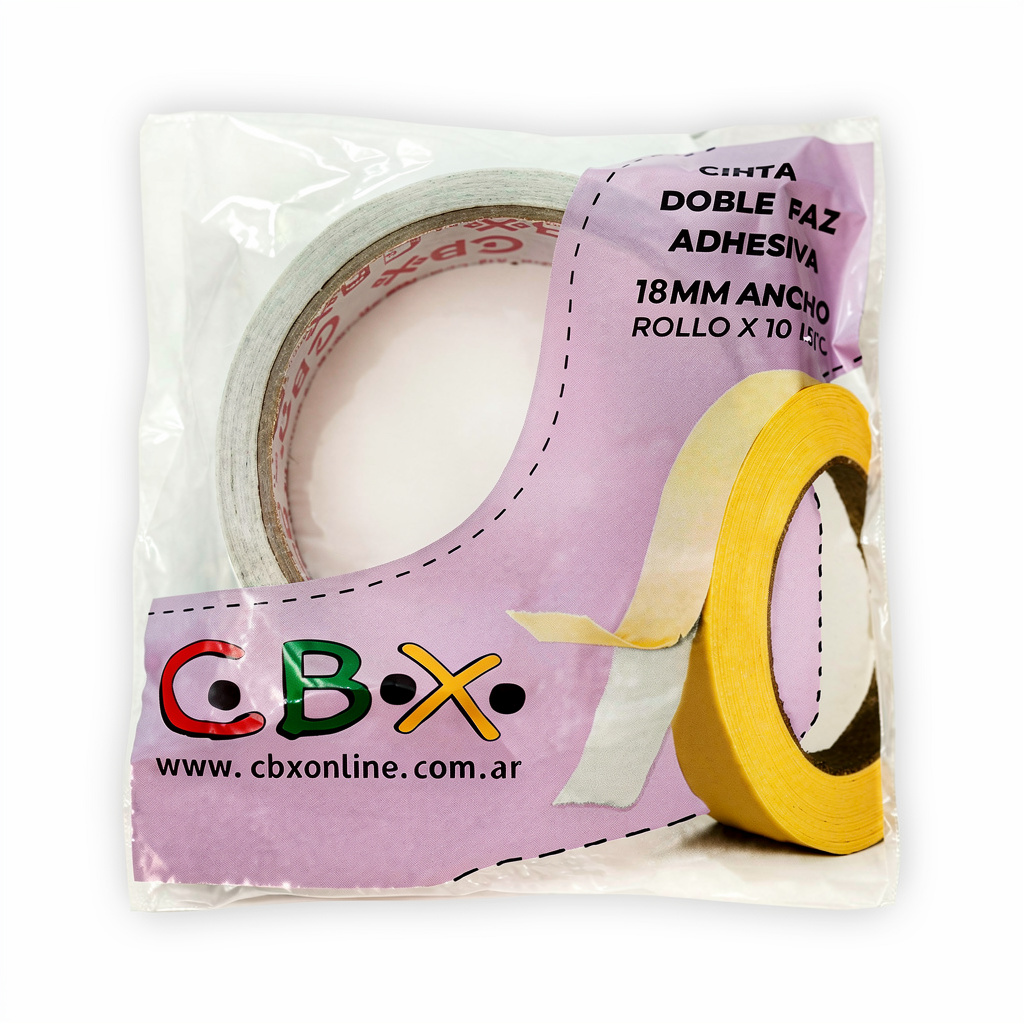 CINTA BIFAZ 18MM x 10MTS CBX