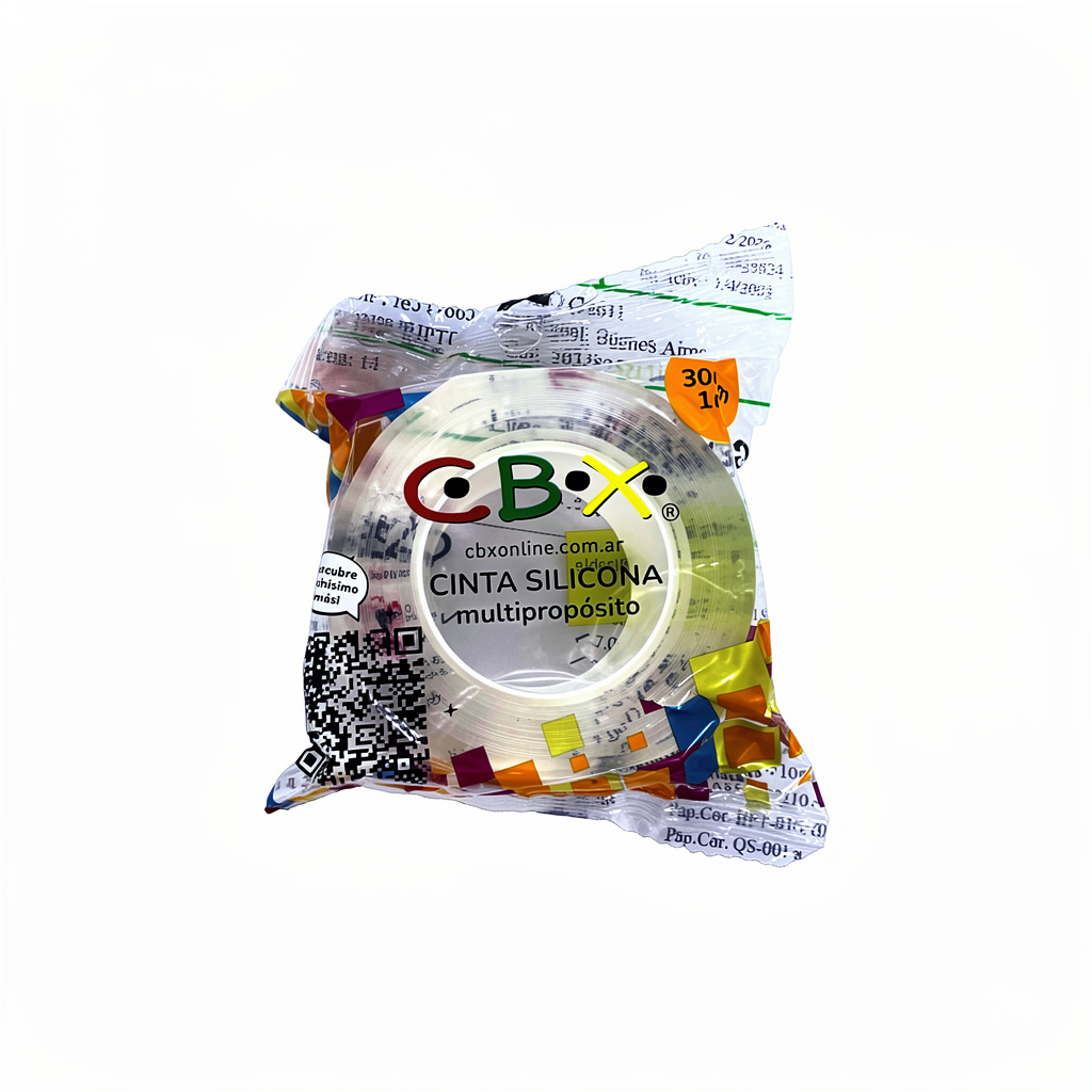 CINTA SILICONA ADHESIVA DOBLE FAZ 30 MM X 1 MTS CBX