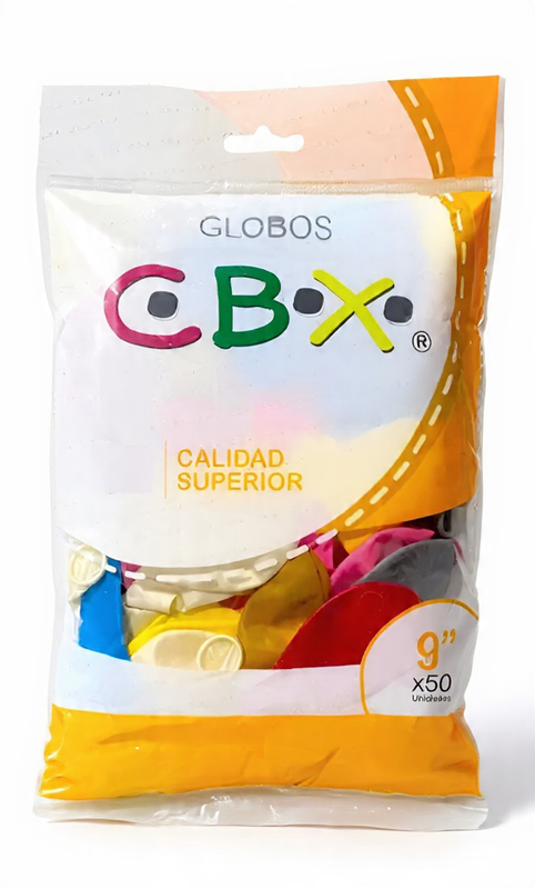 GLOBO 9" COMUN SURTIDO CBX X50 UNID. COL.999