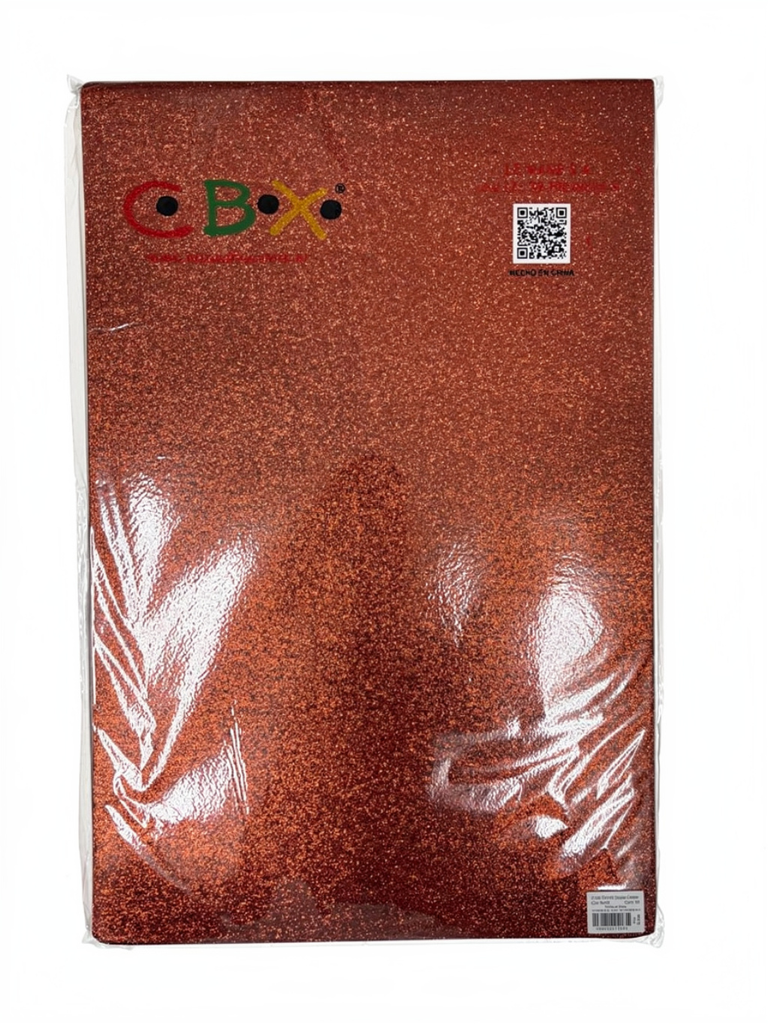 GOMA EVA GLITTER CBX M-54 ROJO