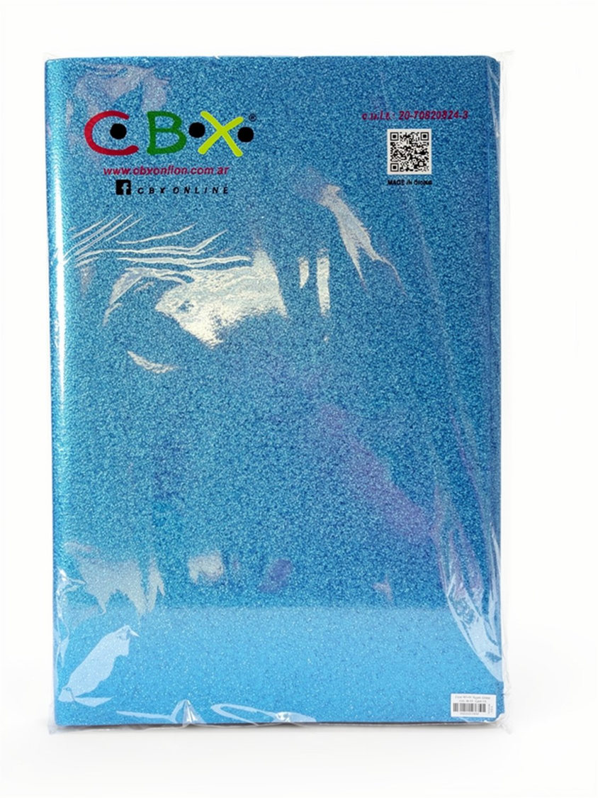 GOMA EVA GLITTER CBX M-63 TURQUESA