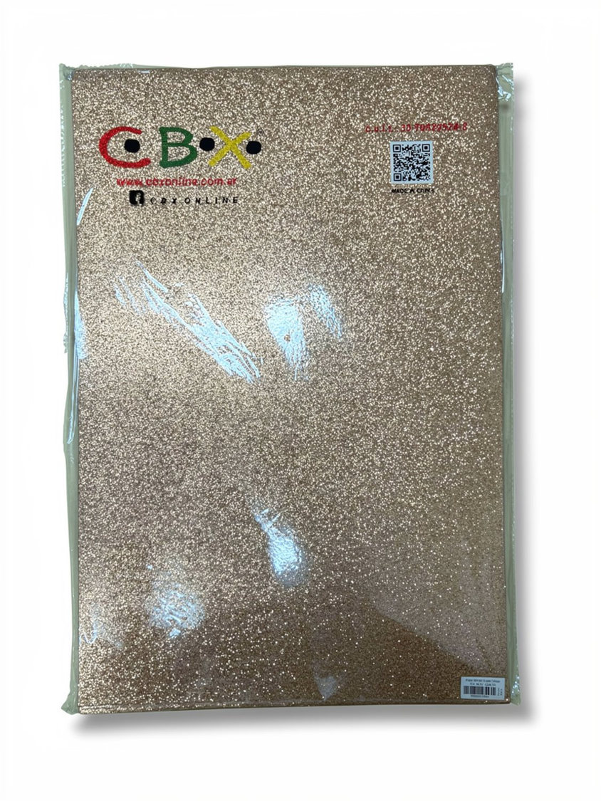 GOMA EVA GLITTER CBX M-81 DORADO