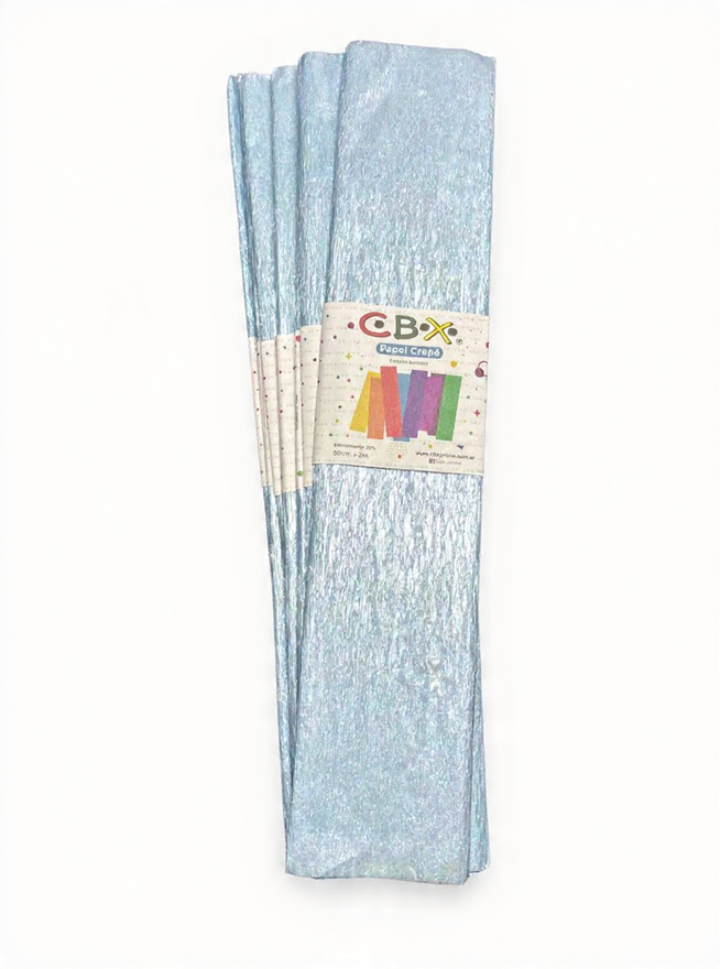 PAPEL CREPE CBX PERLADO 8107 CELESTE