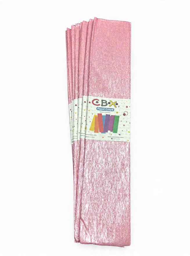 PAPEL CREPE CBX PERLADO 8104 ROSA