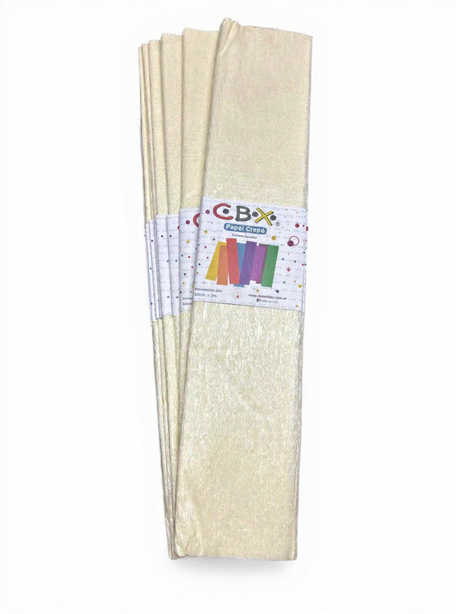 PAPEL CREPE CBX PERLADO 8101 BLANCO