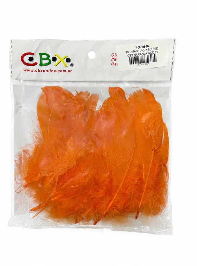PLUMAS X 50 U CBX NARANJA COD 27