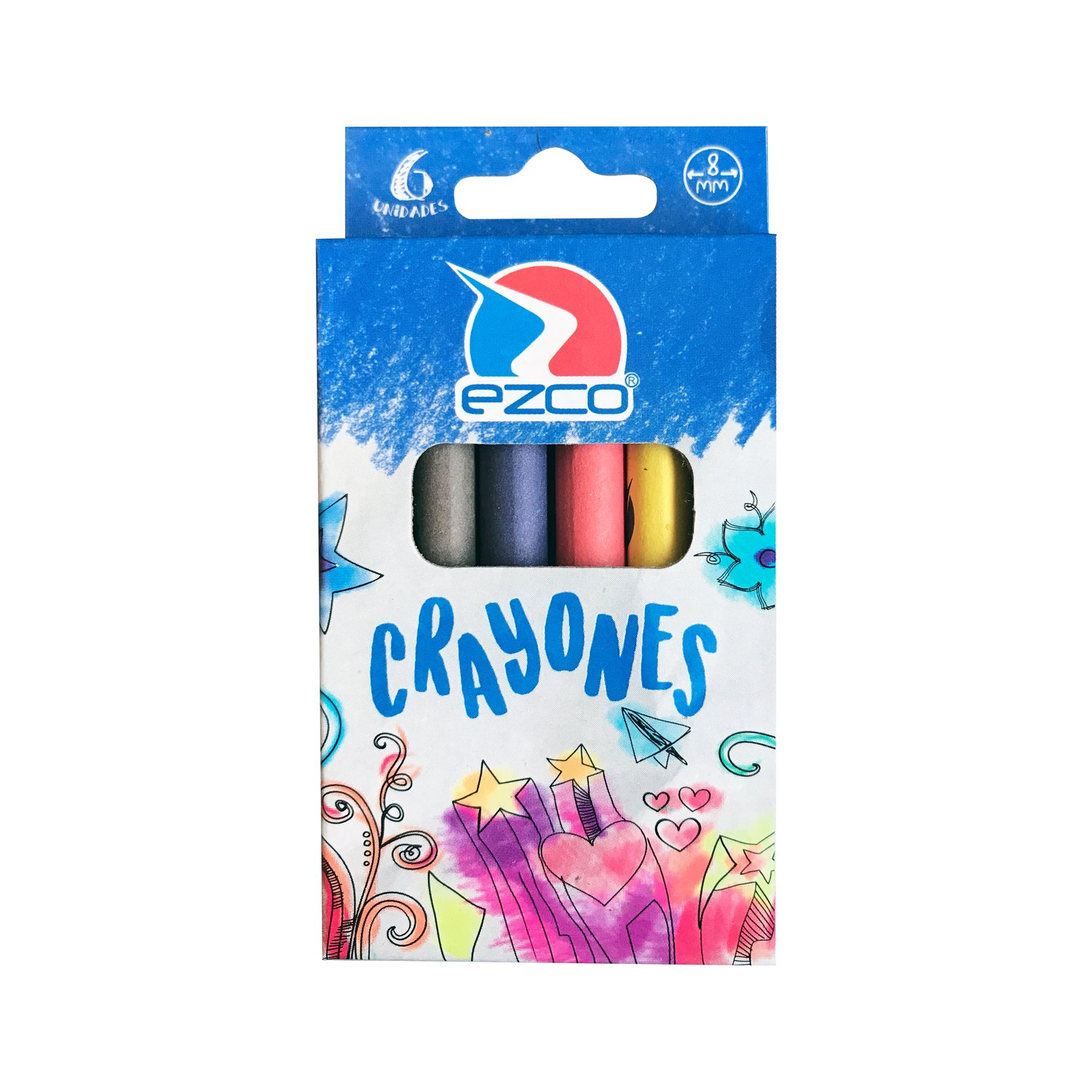 CRAYONES ESCOLARES EZCO X 6 UN