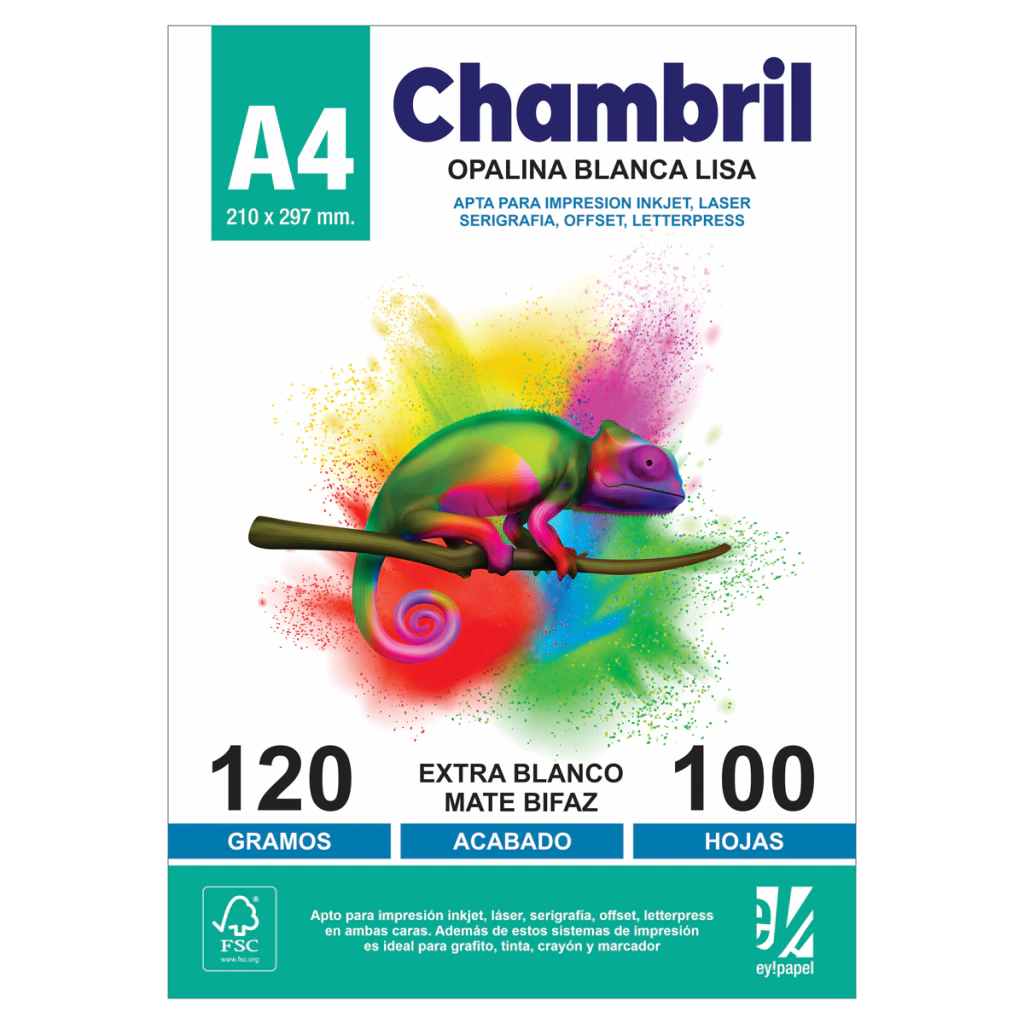 OPALINA BLANCA A4 120G X 100 HOJAS EY PAPEL