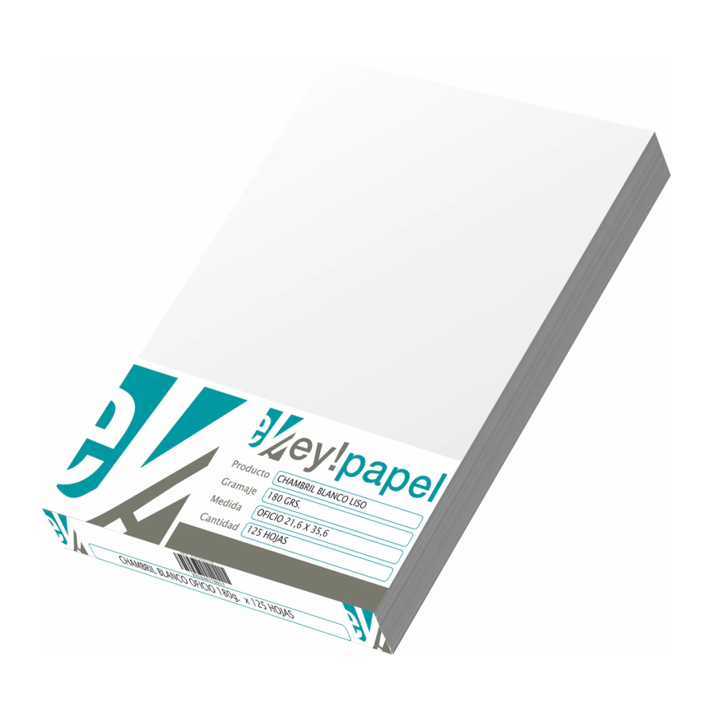 OPALINA BLANCA OFICIO 180G X 125 HOJAS EY PAPEL