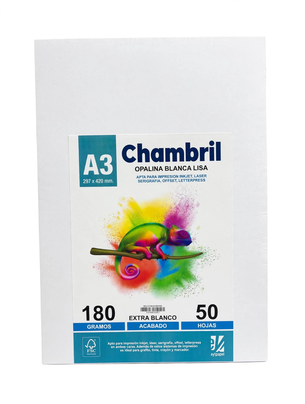 OPALINA BLANCA A3 180G X 50 HOJAS EY PAPEL