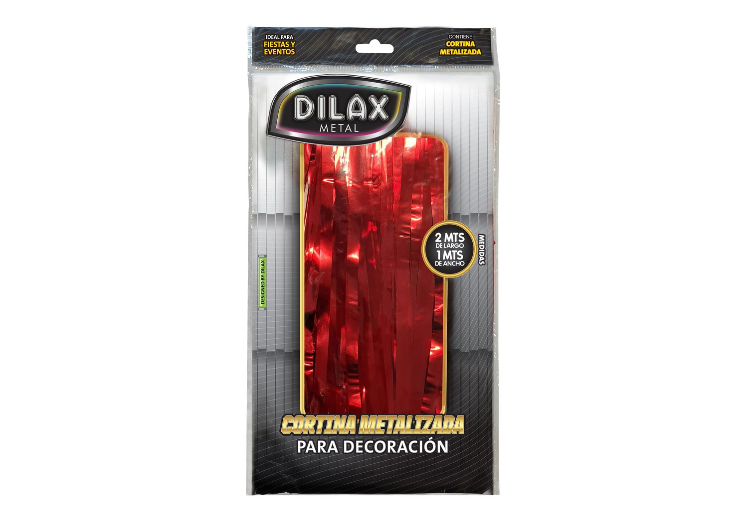 CORTINA METAL LISO ROJO DILAX 72898