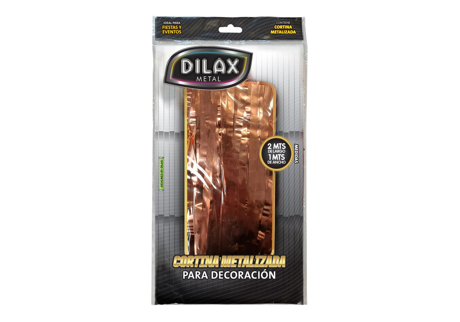 CORTINA METAL LISO ROSA GOLD DILAX 72850