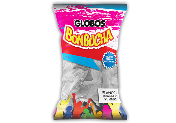 GLOBO BOMBUCHA PERLADO 9" BLANCO X25UNID
