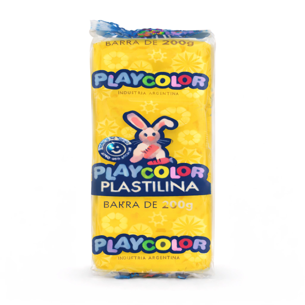 PLASTILINA PLAYCOLOR BARRA * 200 GS AMARILLO