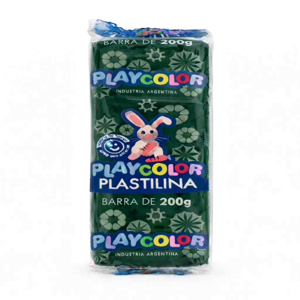 PLASTILINA PLAYCOLOR BARRA * 200 GS VERDE
