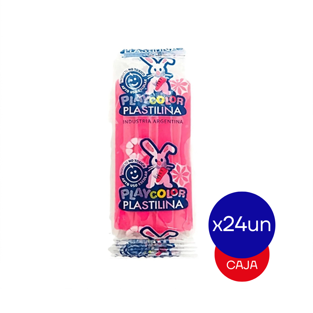 PLASTILINA PLAYCOLOR CHICA ROSA CAJA X24