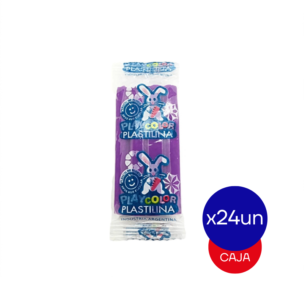 PLASTILINA PLAYCOLOR CHICA VIOLETA CAJA X24