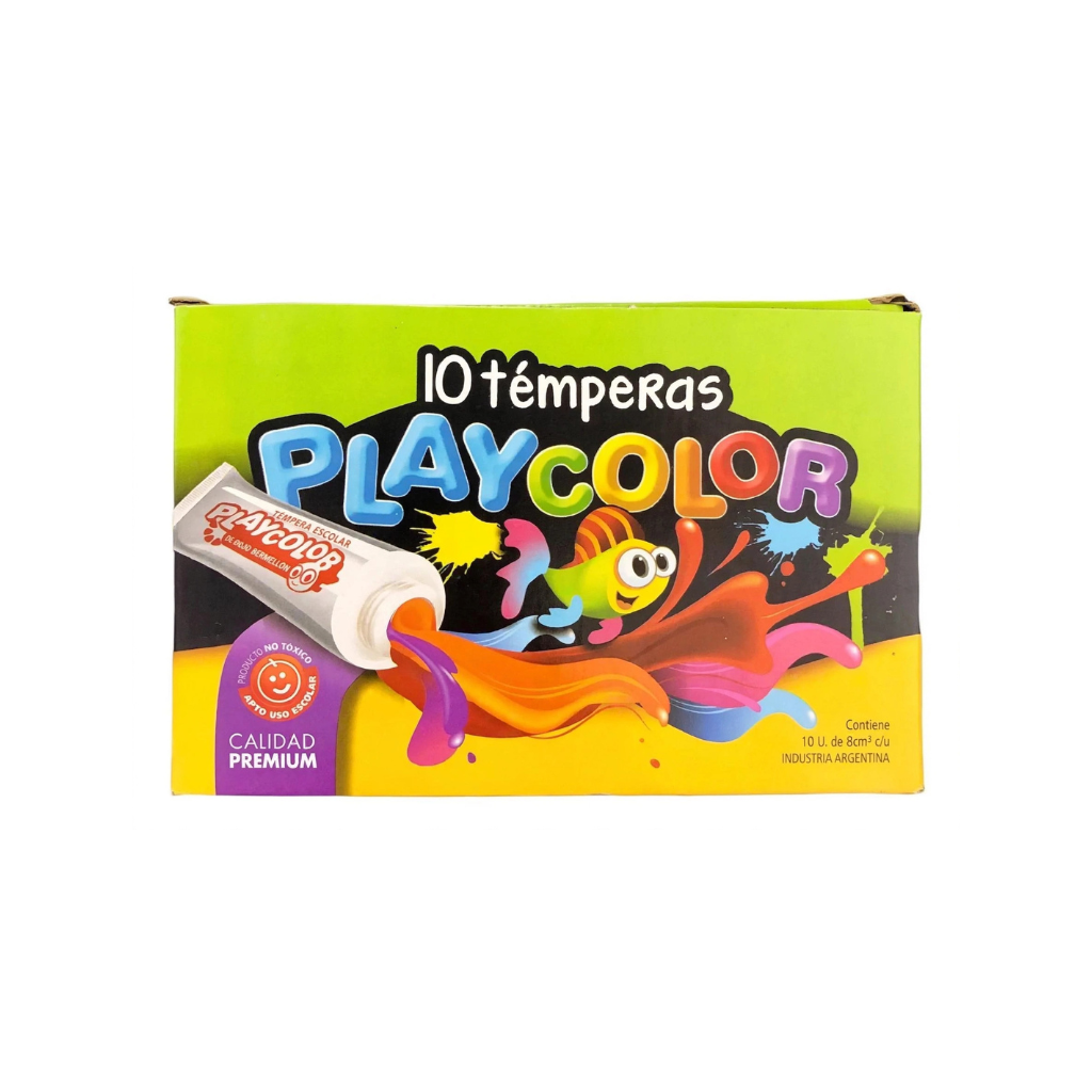 TEMPERA PLAYCOLOR POMO 8ML X 10U SURTIDA