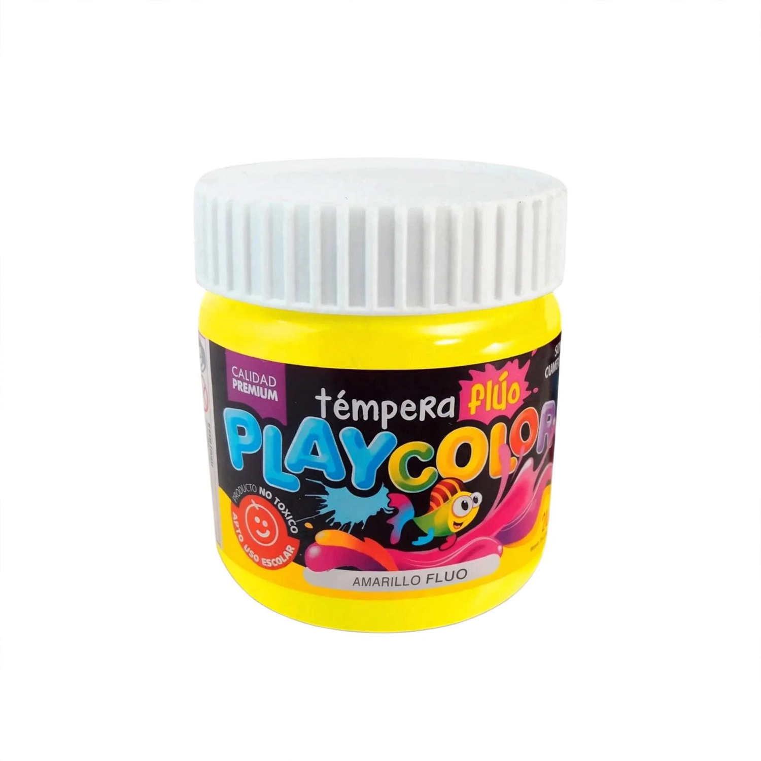 TEMPERA PLAYCOLOR POTE 250GRS FLUO AMARILLO FLUO