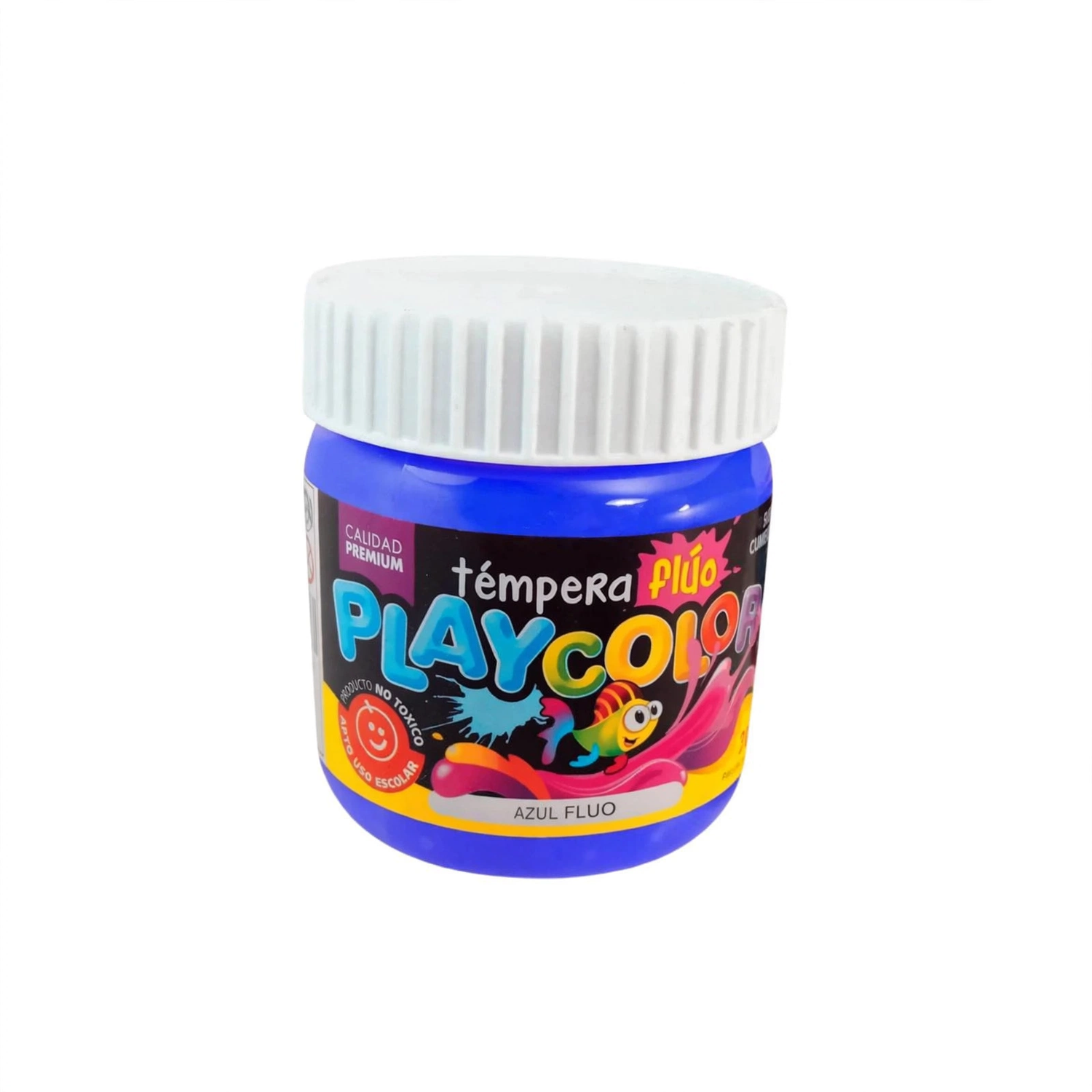TEMPERA PLAYCOLOR POTE 250GRS FLUO AZUL FLUO