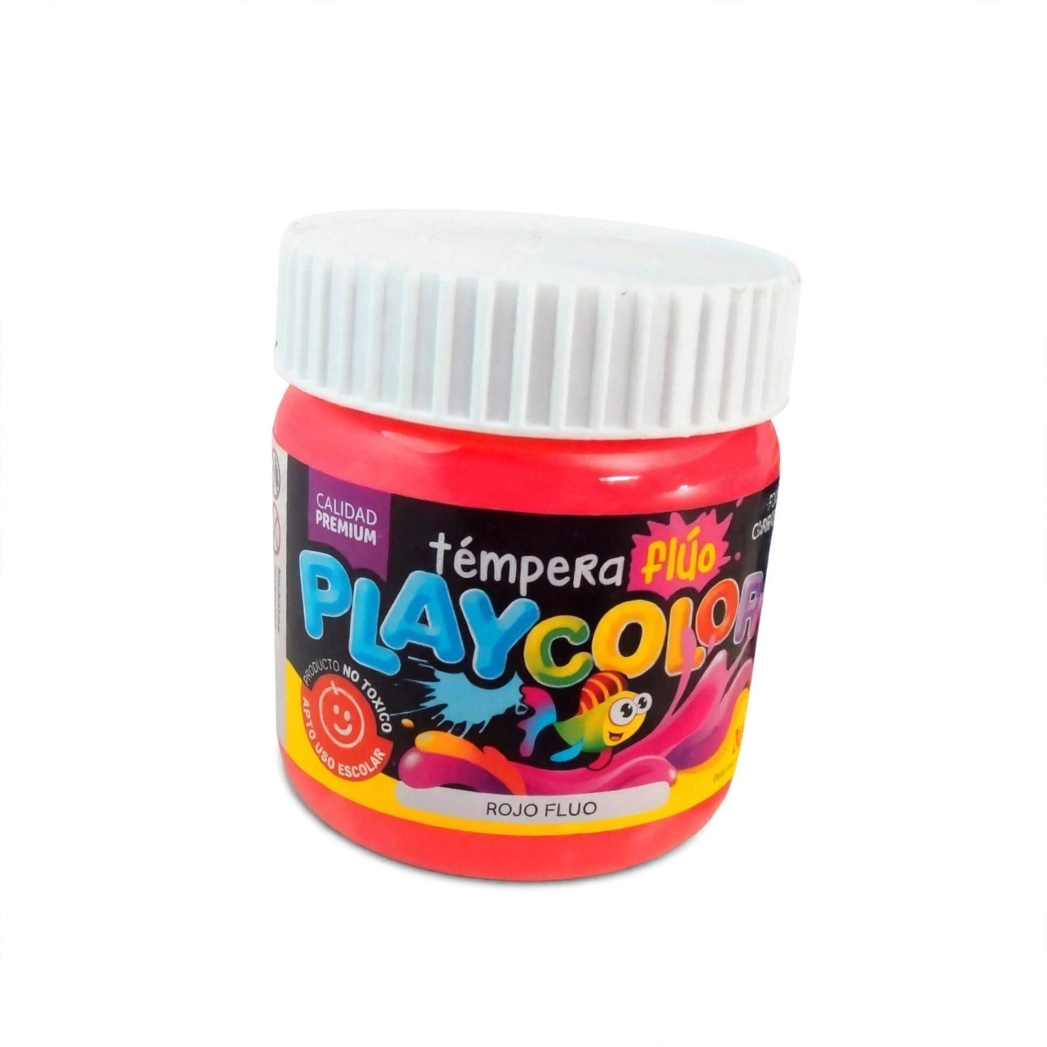 TEMPERA PLAYCOLOR POTE 250GRS FLUO ROJO FLUO