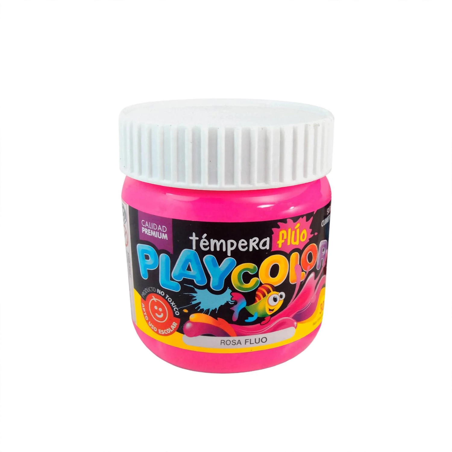 TEMPERA PLAYCOLOR POTE 250GRS FLUO ROSA FLUO