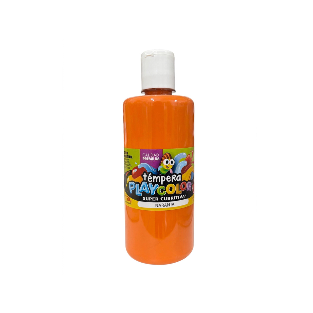 TEMPERA PLAYCOLOR POTE 750GRS NARANJA