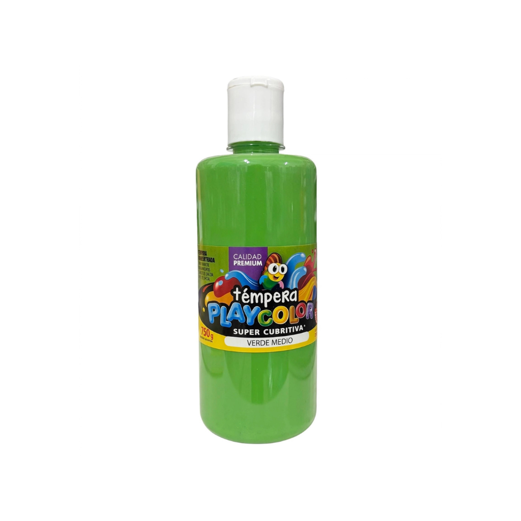 TEMPERA PLAYCOLOR POTE 750GRS VERDE MEDIO