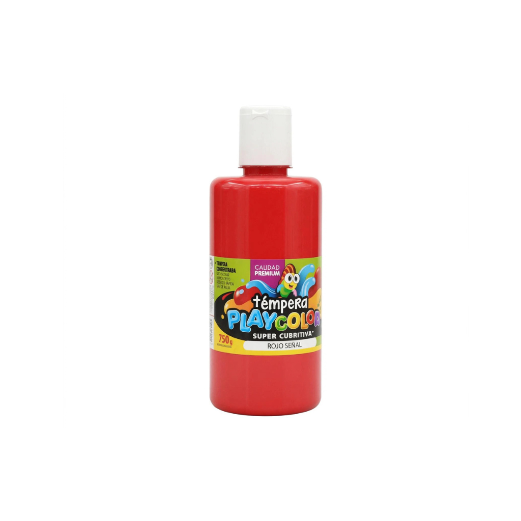 TEMPERA PLAYCOLOR POTE 750GRS ROJO SEÑAL